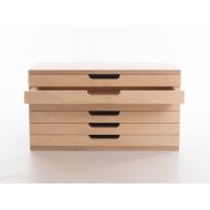 Bee9designshop Art Box - 6 Drawers - Birch Plywood - Craft Tool /Painting / Drawing Equipment - Storage / Organizer - Customise Design + Materials