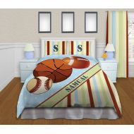 EloquentInnovations Baseball Bedding for Boys, Sports Comforter Sets Twin, Queen, King, Basketball Comforter Twin, King, Football Comforter #102