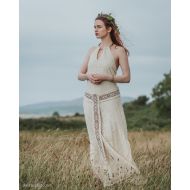 /CELTICFUSIONDESIGN Medb Pagan wedding Dress, Celtic Wedding, Natural Wedding Dress, Celtic Wedding Dress, Reinassance Dress, Custom made, Pagan, Simple Wedding