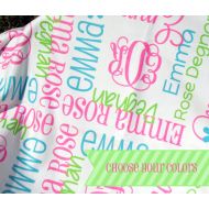 /TheDreamyDaisy Personalized Swaddle Blanket - Custom Baby Blanket - Monogrammed Receiving Blanket - Fleece Blanket - Hospital Blanket - Baby Photo Prop