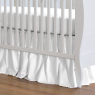 CarouselDesignsShop Neutral Baby Crib Bedding / Girl Baby Bedding / Boy Crib Bedding: Solid White Crib Gathered Skirt - 14 or 20 by Carousel Designs