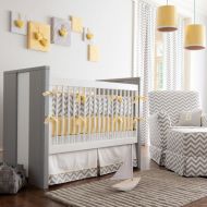 CarouselDesignsShop Girl Baby Crib Bedding / Boy Baby Bedding / Neutral Crib Baby Bedding: Gray and Yellow Zig Zag 3-Piece Crib Bedding Set by Carousel Designs
