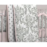 CarouselDesignsShop Girl Baby Crib Bedding: Pink and Gray Traditions Crib Comforter by Carousel Designs