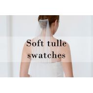 /MadameTulle Soft tulle swatches, soft tulle samples, wedding veil material, soft veil sample swatch in white and ivory, drapey tulle, flowy tulle