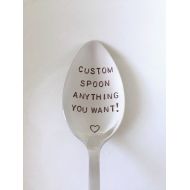 /LeBreux Custom Spoon With Anything You Want!-Hand Stamped Spoon-Valentines gift-Boyfriend Gift-Birthday-Best Selling Item-Personalized Spoon