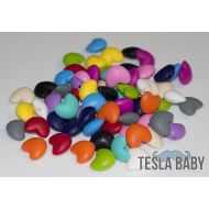 /Etsy CLEARANCE 20% OFF - 5-50 Heart Silicone Beads - Seamless Silicone Beads in 14 Colors - Bulk Silicone Beads Wholesale - DIY Teething