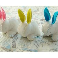 DevelopingToys Baby Bunny Rabbit, Waldorf rabbit, Set of 3 Handmade Felt Easter Bunnies, Waldorf animals, Waldorf toys, Waldorf Style Felt Animal