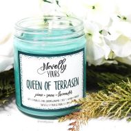 NovellyYours Queen of Terrasen | 9oz jar | Throne of Glass, Celaena, Aelin inspired soy candle | Book Candle | Bookish Gift