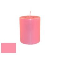 SomaLunaLLC 3 x 3.5 Pink Classic Hand-poured Unscented Pillar Candles Solid Color
