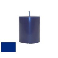 SomaLunaLLC 3 x 3.5 Dark Blue Classic Hand-poured Unscented Pillar Candles Solid Color