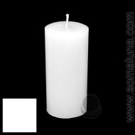 SomaLunaLLC 3 x 6.5 White Classic Hand-poured Unscented Pillar Candles Solid Color