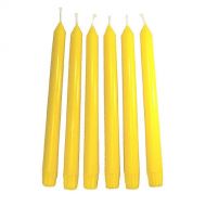 /SomaLunaLLC 6 Summer Yellow Classic Hand-poured Unscented Taper Candles