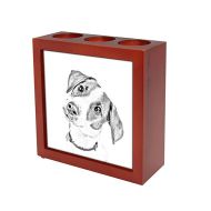 ARTDOGshop Jack Russell Terrier - Wooden stand for candles/pens with the image of a dog ! NEW COLLECTION!