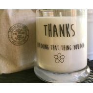 TheShabbyWick Thank You Gift * Hostess Gift * best friend gift * Custom design * thank you notes * Personalized Candle * thank you gift card