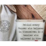 TheShabbyWick Dance Teacher Gift * Dance Teacher Candle *Dance Recital Gift * Gifts For Teacher * Dance Candle * Dance Coach * Ballet Teacher Gift