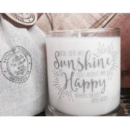 TheShabbyWick You Are My Sunshine * Inspirational messages * Candle With Message * I Love You Gifts * Baby Shower Gifts * Shower Favors