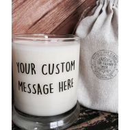 TheShabbyWick Custom Message Candle / Personalized Gift / Corporate Gift / Realtor Gift / Baptism Gift / Custom Candle / Personalized Candle