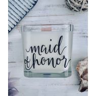 TheShabbyWick New Maid Of Honor Candle / Maid Of Honor Gift /Maid of Honor Proposal Candle / Maid Of Honor Sister Gift / Personalized Gift / Gold