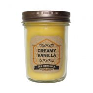 ZaxBeesWax Creamy Vanilla Scented Beeswax Mason Jar Candle | 8 oz