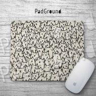 /PadGround Because Cats Mouse Pad, Cute Cats Pattern, Computer Accessories, Office Decor, Gifts, Natural Soft Fabric rubber backing Mouse Pad - BC02