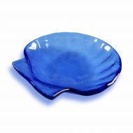 MagmaVetriArtistici Murano Glass Shell Blue Celeste Bluette, small bowl for the bathroom, saucer for rings and clips, many colors available