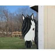 AnnsBrushstrokes Horse Head Barn Peeker Yard Sign
