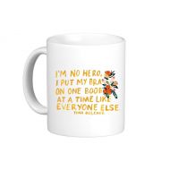 /TheScribbleStudio Im No Hero I Put My Bra On One Boob At A Time Tina Belcher Funny Quote TV Show Humor Mug Hand-Illustrated Cup Mug Coffee