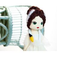 Bella The Swan: Handmade Cloth Dolls by Manolitas, Heirloom Doll, Keepsake Doll, Collectors Doll, Cloth Doll, Fabric Doll, Art Doll