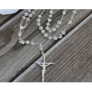 YolisBridal FAST SHIPPING!! Handcrafted Beautiful Silver Rosary Imported