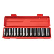 TEKTON 12-Inch Drive Deep Impact Socket Set, Metric, Cr-V, 12-Point, 11 mm - 32 mm, 14-Sockets | 4884