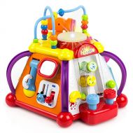 Toysery Musical Activity Cube Toy for Kids - Educational Game Play Center Music Box Toy - Lights, Sounds & 15 Functions.