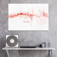 Wall26 wall26 Canvas Wall Art - Impressionism Watercolor Style City Landscape of Beijing - Giclee Print Gallery Wrap Modern Home Decor Ready to Hang - 24x36 inches