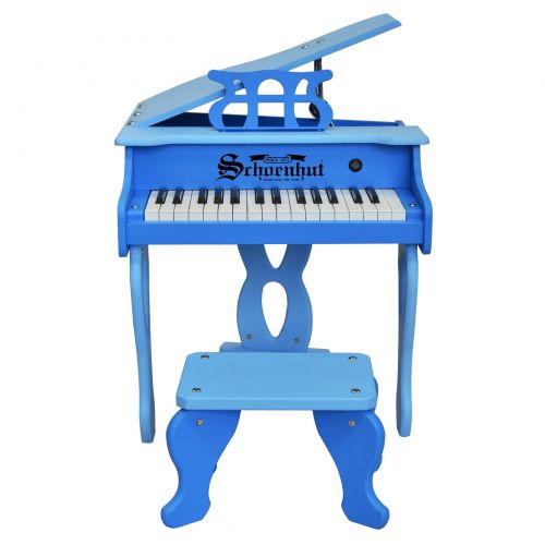  Schoenhut 30-Key Two Tone Blue Digital Baby Grand Piano & Be - Blue