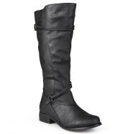 Brinley Co. Women Buckle Accent Wide Calf Boots