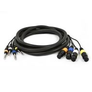 Generic MONOPRICE 10ft 4-Channel TRS Male to XLR Female Snake Cable