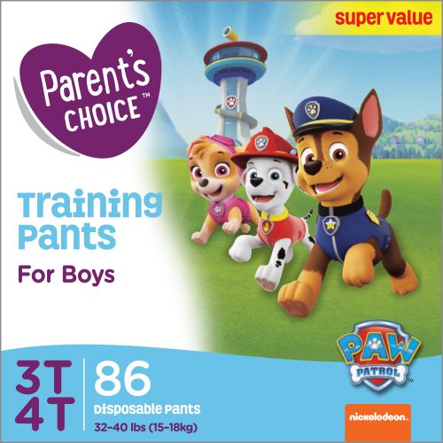  Parents Choice Training Pants for Boys, Size 3T-4T, 70 Pants