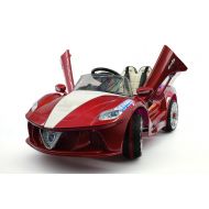 Moderno Kids Ferrari Spider Style Kids 12V Ride-On Car with Parental Remote | Cherry Red