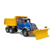 Bruder Toys Mack Granite 1:16 Play Snow Plow Dump Truck with Front Blade | 02825