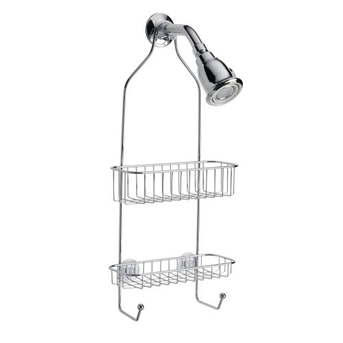  InterDesign Rondo Bathroom Shower Caddy for Shampoo, Conditioner, Soap, Polished Stainless Steel