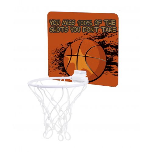  Accessory Avenue You Miss 100% of the Shots You Dont Take - Unisex Childrens 7.5 x 9 Mini Basketball Backboard - Goal with 6 Hoop