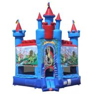 Pogo Bounce House Pogo Brave Knight Commercial Kids Jumper Inflatable Bounce House with Blower