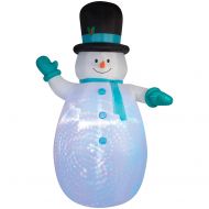 Gemmy Snowman Swirl Projection Airblown Christmas Decoration