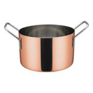 Winco DCWE-205C, 4-34-Inch Dia Stainless Steel Mini Casserole Pot, 2 Handles, Copper Plated
