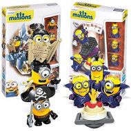 Minions Scene Playset Mega Bloks | Pirates Shark Bait + Vampire Surprise | Despicable Me Building Block Toy Figures DM Movie Merchandise 2-Pack Gift Set Collectibles