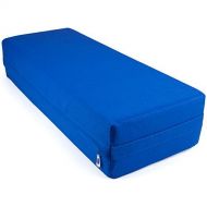 Crown Sporting Goods Large 26 Yoga Bolster and Meditation Pillow, Blue