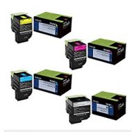 Lexmark 70C1XC0, 70C1XK0, 70C1XM0, 70C1XY0 Extra High Yield Toner Cartridge Set - Lexmark CS510de
