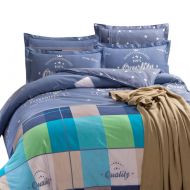 Unique Bargains Home Cotton Bedding Collection Soft Pillowcase Duvet Cover Set 3-Piece
