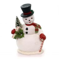 Christmas SNOWMAN SAM Paper Top Hat Candy Cane Present Td6088