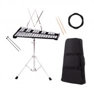 Costway Percussion Glockenspiel Bell Kit 30 Notes w Practice Pad +Mallets+Sticks+Stand