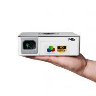 AAXA Technologies AAXA M6 Native 1080p HD LED DLP Mini Portable Projector with 1200 LED Lumens, HDMI, and Media Player for Business and Home Theater